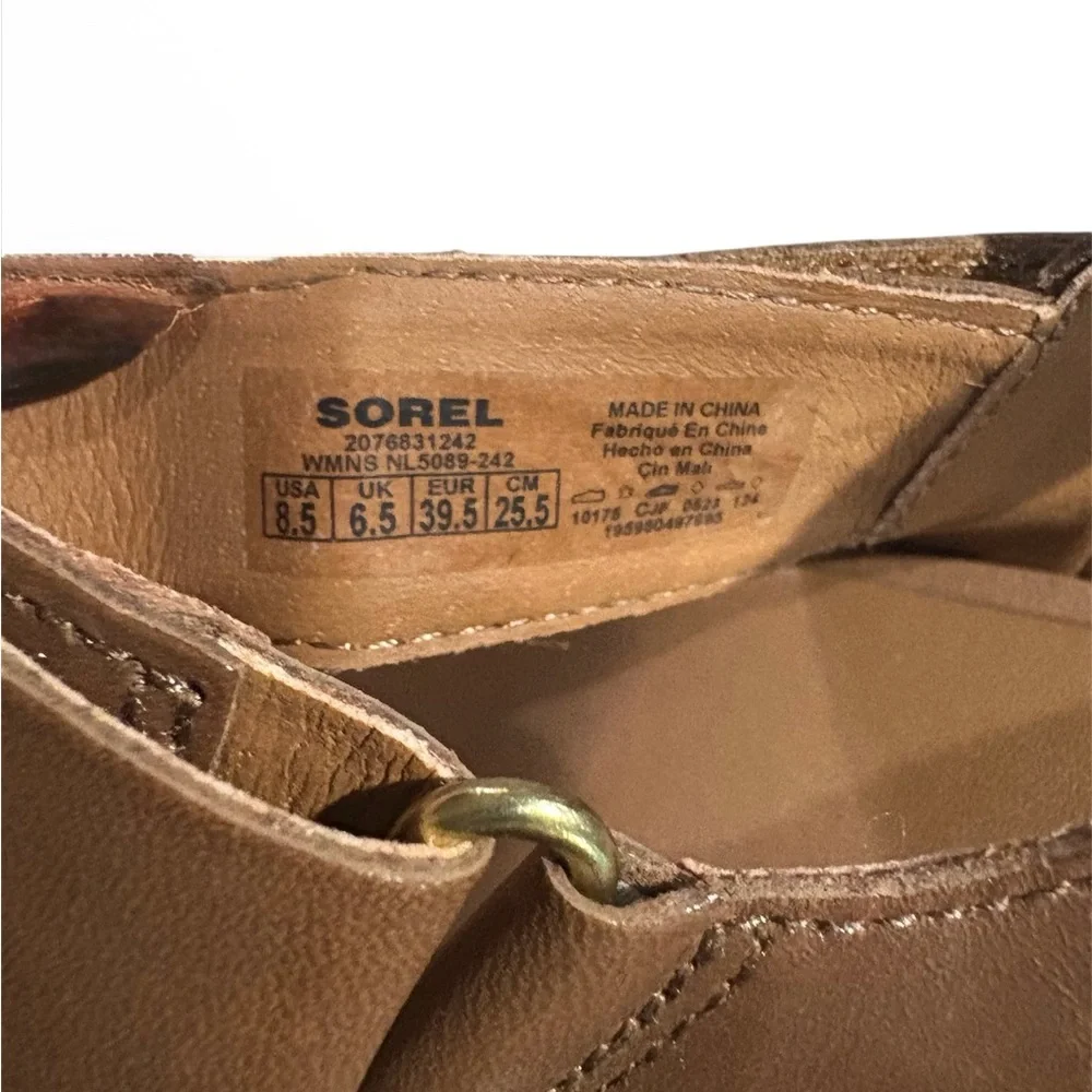 NWOT Sorel Brown and Cream Platform Sandals - Picture 6 of 6